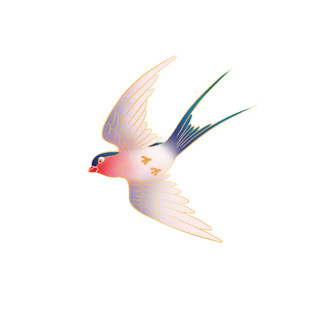 国风春天飞翔的可爱小燕子GIF动态图燕子元素
